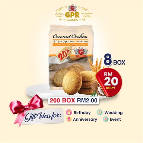 Gpr Royal British Coconut Cookies 80g Biscuit Biskut Kelapa Foil 007