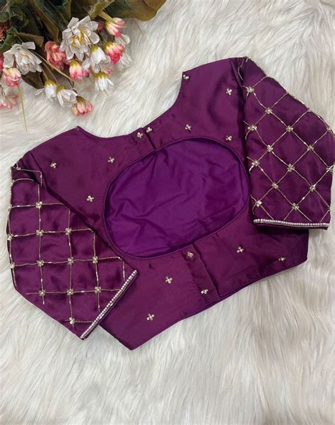 Pure Silk Hand Work Blouse Size 38 Rs 970 Piece Blousewala Id