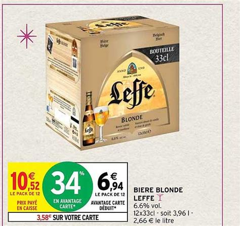 Promo Bière Blonde Leffe chez Intermarché Hyper iCatalogue fr