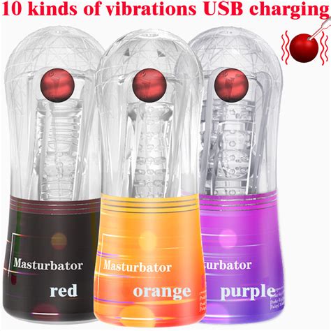 Hot Sell Masturbation Cup 5 Frequency Rotation 10 Frequency Vibration Penis Oral Sex Toys For