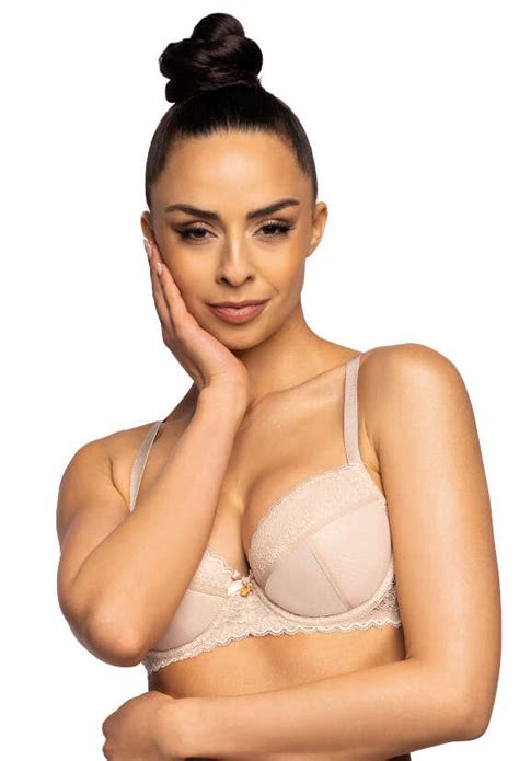 Biustonosz push up beż Letika M 3705 11 80D MAT Lingerie Moda Sklep