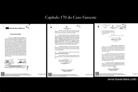 Capítulo 170 do Caso Faroeste Documento de 1997 é indício de fraude no