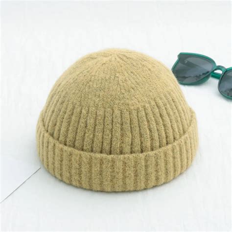 Унисекс зимний ребристый трикотажный с манжетами короткая Дыня ...