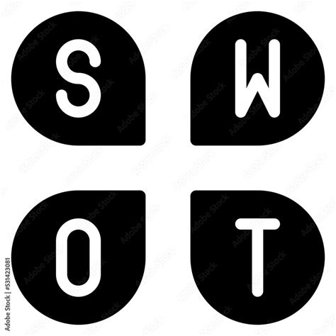 SWOT Analysis Icon Stock Vector | Adobe Stock