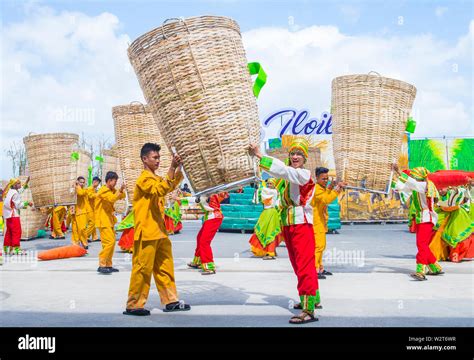 Participants in the Dinagyang Festival in Iloilo Philippines Stock ...