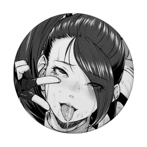 Ecchi Otaku Hentai Waifu Ahegao Girl Manga Anime Gift PopSockets PopGrip Swappable Grip For