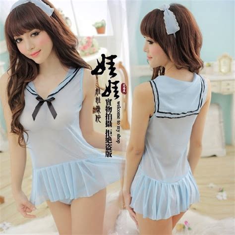 Jual Janice Sexy Lingerie Sailor Costume Cosplay Pelaut Seksi Blue Roleplay Biru Hot Shopee
