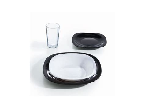 Luminarc Carine souprava Black&White 18 ks | Sklenenyshop.cz