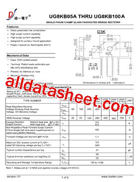 Ug Kb A Datasheet Pdf Diyi Electronic Technology Co Ltd