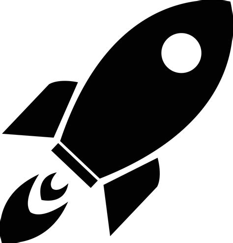 Rocket Icon On White Background Space Ship Sign Retro Space Rocket