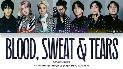 Bts Blood Sweat Tears Lyrics Color Coded Han