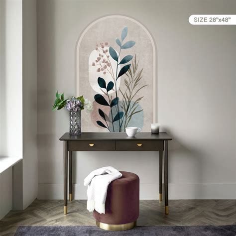 art territory abstract botanical arch wall decal peel stick