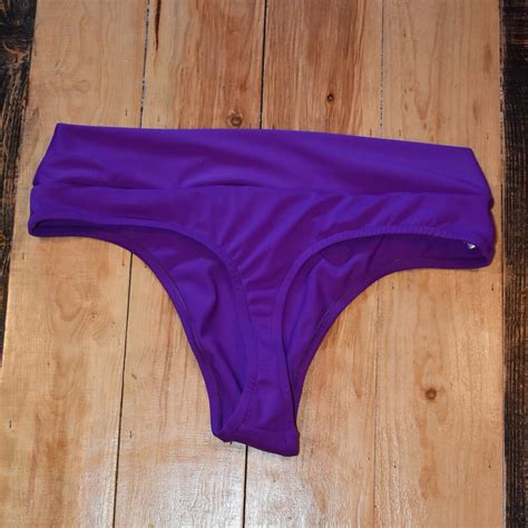 Hot Pink High Waist Thong Bikini Bottom Etsy