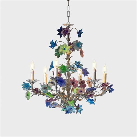 Traditional Chandelier SILVER DESIDERIA Sogni Di Cristallo Murano