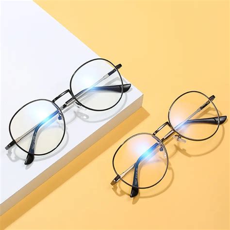 IBOODE круглые очки для близорукости для женщин и мужчин металлические ...