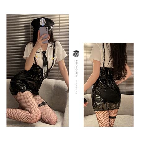 Sexy Lingerie Cosplay Policewoman Uniform Costume Night Club Role Playing Cop Costume Gr