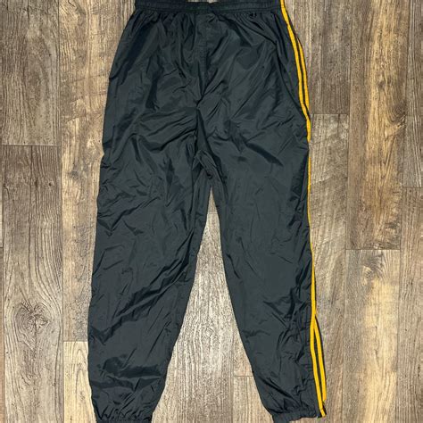Vintage Adidas Nylon Track Pants Good Condition Mens Depop