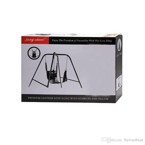 Leather Sex Love Swing Black Fetish Heavy Adult Swing Sling Restraints D Rings Sex Swing Chair