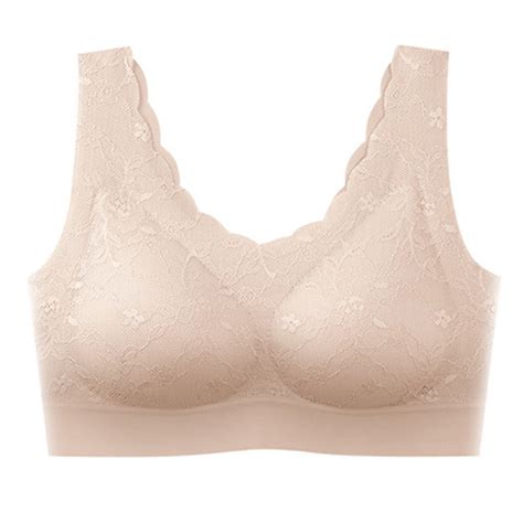 Yotmkgdo Valentines Day Lingerie Lace Bra Air Bra Sleep Max Wire Support Rose Floral Women S