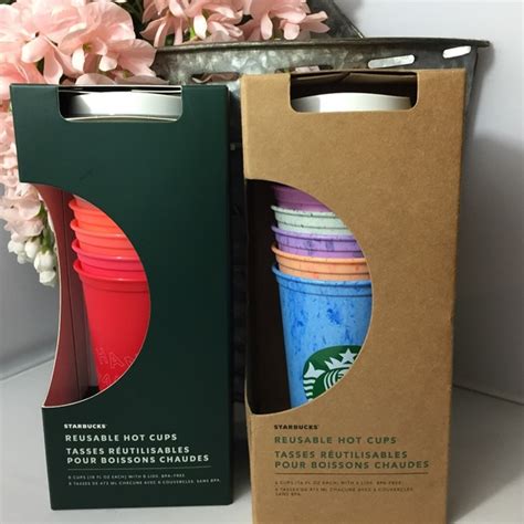 Starbucks Kitchen Starbucks Reusable Hot Cups Marble Winter Sets Poshmark