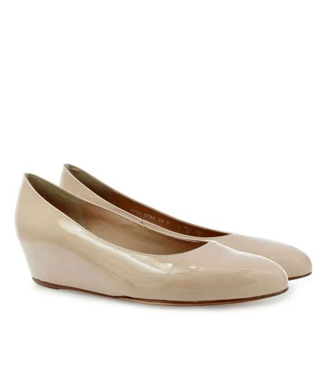 Plus Size Footwear Elegant Patent Nude Wedges Cinderella Shoes