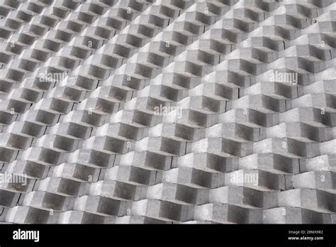Abstract Architecture Background Of Brutalist Diagonal Concrete Shapes