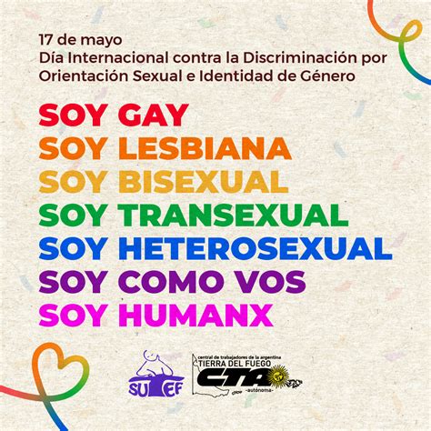 Día Internacional Contra La Discriminación Por Orientación Sexual E