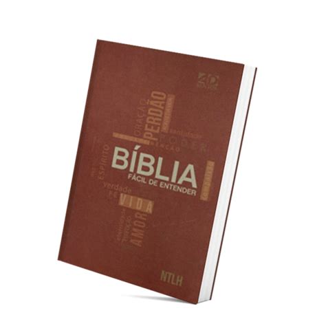 Bíblia Fácil De Entender - Bíblia Fácil de Entender NTLH - Capa Dura Marrom Cruz
