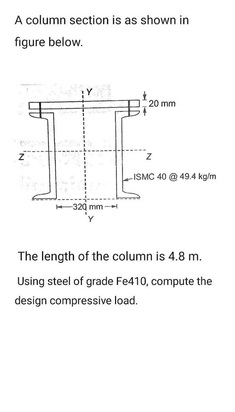 Answered A Column Section Is As Shown In Figure Bartleby