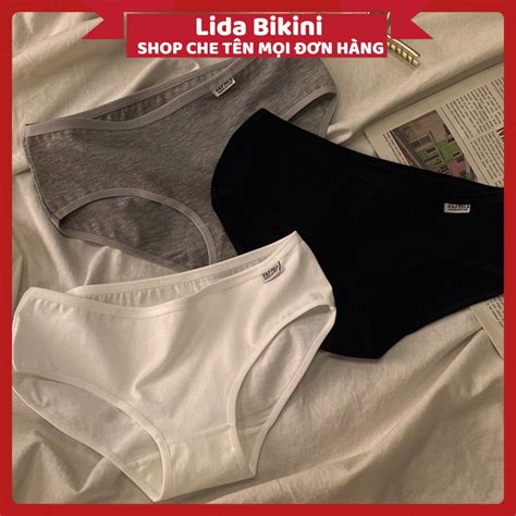 Quần lót nữ cotton thấm hút co giãn Pulo lida bikini Mã a Shopee Việt Nam