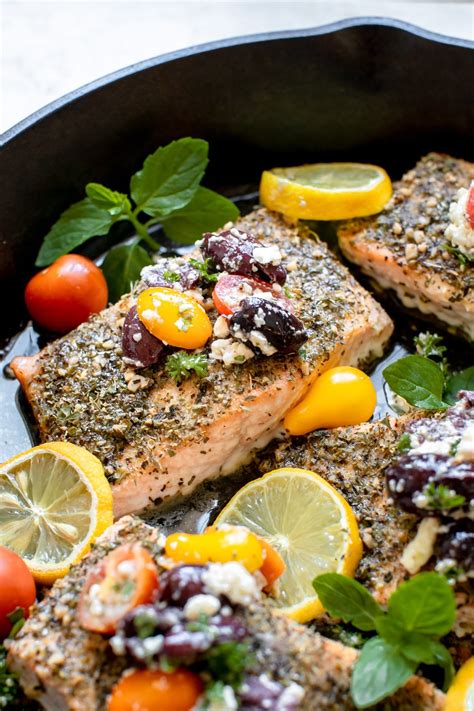 mediterranean salmon recipe  video krolls korner