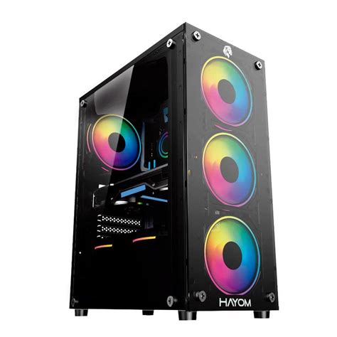 Gabinete Gamer Nox Hummer Tgm Rgb Rainbow 4 Cooler Lateral E Frontal Em