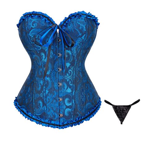 Chcnhac Corset Tops For Women Sexy Satin Lace Corset Lingerie Floral Pleated Trim Shapewear