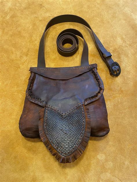 Handmade Beaver Tail Leather Pouch Etsy