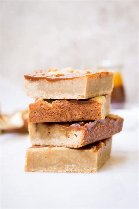 Easy Salted Caramel Blondies Recipe Sugar And Soul