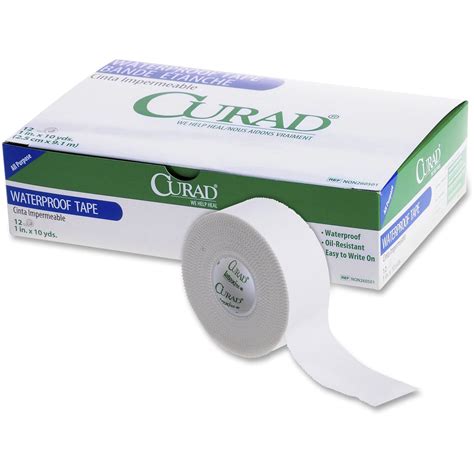 Curad Miinon260501 Waterproof Medical Tape 12 Box White Walmart