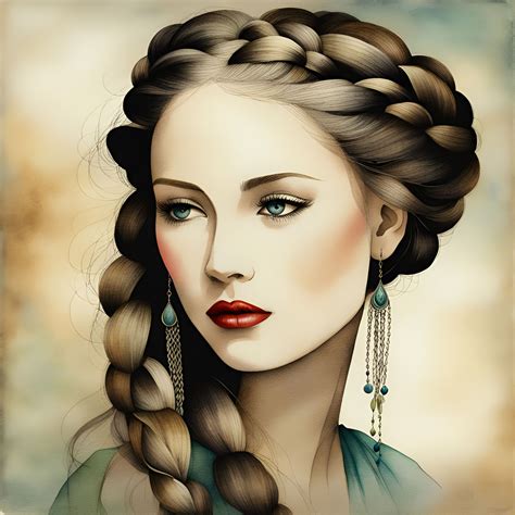 Beautiful Woman Braided Hair Free Stock Photo - Public Domain Pictures
