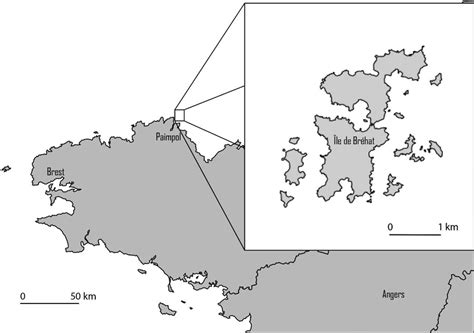 ile de brehat constituee de deux iles principales reliees par