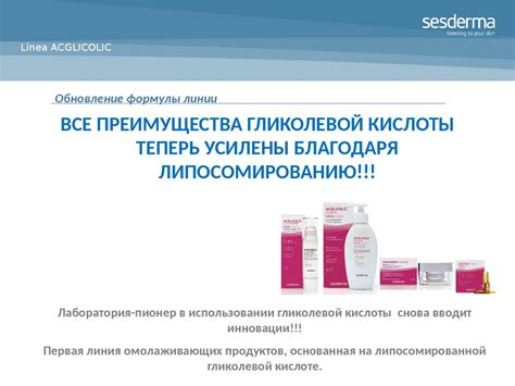Обновленная линия Acglicolic Гликолевая кислота для омоложения - online ...