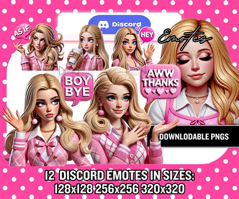 Blonde Discord Emotes 12 Blonde Girl Discord Emotes Kawaii Anime Gamer Girl Streamer Emotes