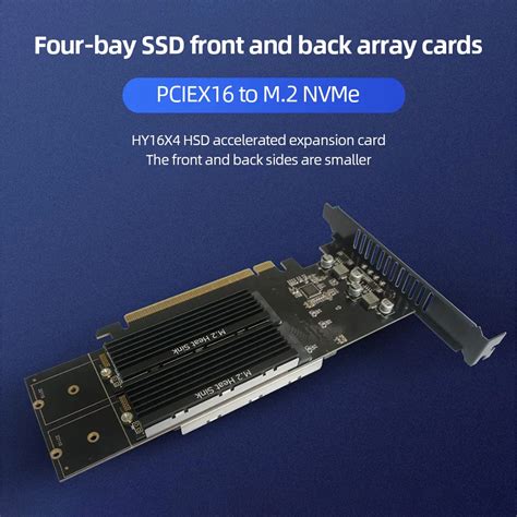 Карта расширения M.2 NVME, металлический адаптер PCIE 3.0 X16 SSD, 4 ...
