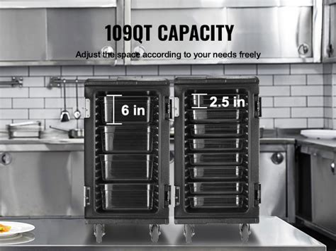 VEVOR Insulated Food Pan Carrier Qt Hot Box For Catering LLDPE Food Box Carrier With