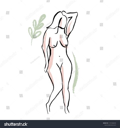 Vector Woman Nude Body Clipart Illustration Stock Vector Royalty Free Shutterstock