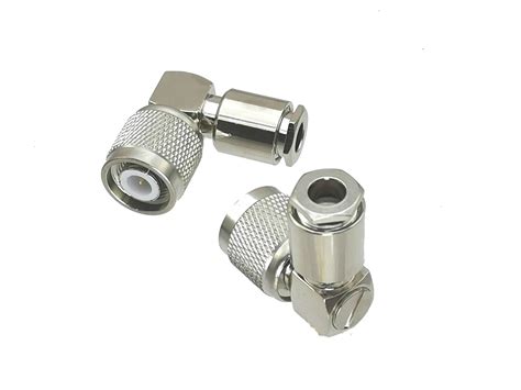 1PCS Connector TNC Male Plug Clamp RG58 RG142 LMR195 RG400 Cable Right