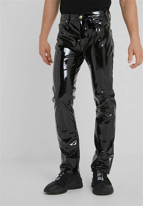 Versace Mens Leather Pants Mens Pants Fashion Mens Leather Clothing