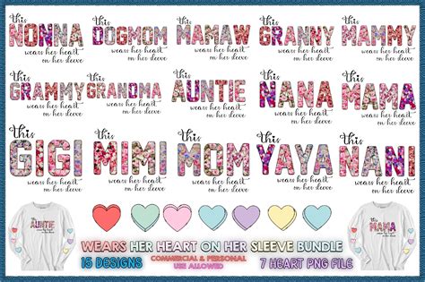 Wears Her Heart on Her Sleeve Bundle Illustration par Crafts_Store ...