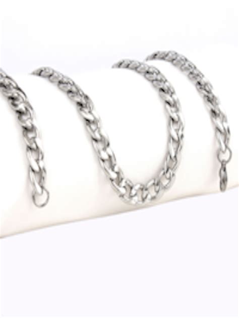 Buy Fashion Frill Men Silver Plated Chain Necklace And Chains For Men