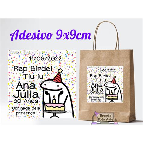 R Tulo Adesivo Para Sacolinha Flork Anivers Rio Shopee Brasil