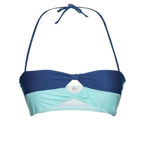 Selene İki Renkli Örgülü Straplez Bikini Takımı Bikini Takım Miamano