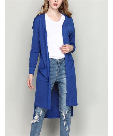 Women's Casual Open Front Knit Long Cardigan Sweaters with Pockets ...